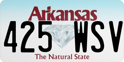 AR license plate 425WSV