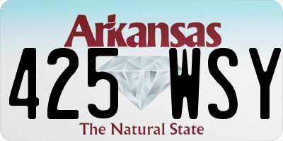 AR license plate 425WSY