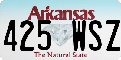 AR license plate 425WSZ