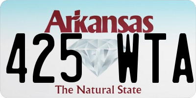 AR license plate 425WTA