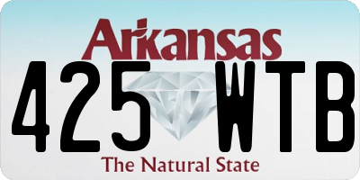 AR license plate 425WTB