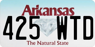 AR license plate 425WTD