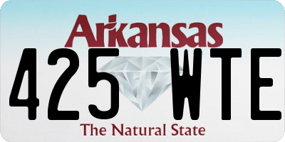 AR license plate 425WTE