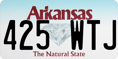 AR license plate 425WTJ