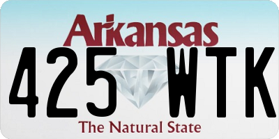 AR license plate 425WTK
