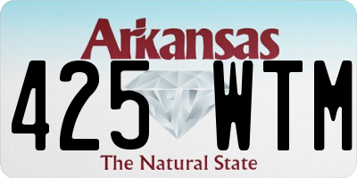AR license plate 425WTM