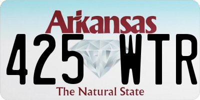 AR license plate 425WTR