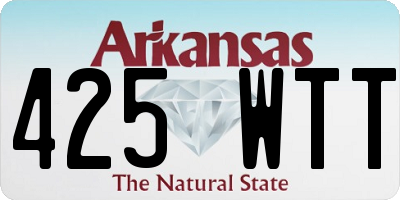AR license plate 425WTT