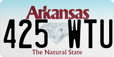 AR license plate 425WTU