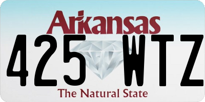 AR license plate 425WTZ