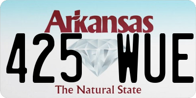 AR license plate 425WUE