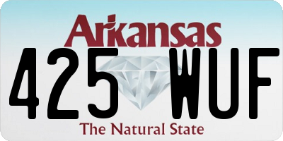 AR license plate 425WUF