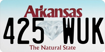 AR license plate 425WUK