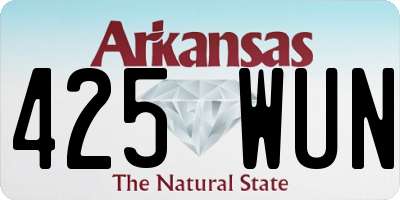 AR license plate 425WUN