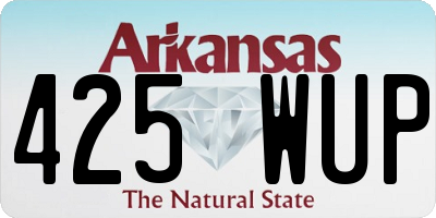 AR license plate 425WUP