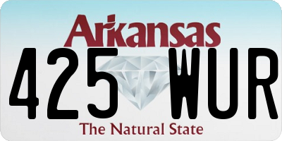 AR license plate 425WUR