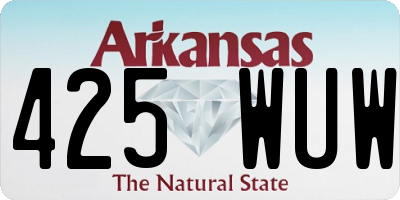 AR license plate 425WUW