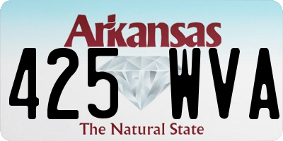 AR license plate 425WVA