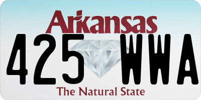 AR license plate 425WWA