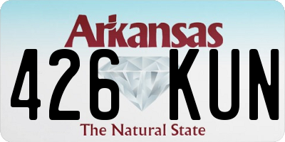 AR license plate 426KUN