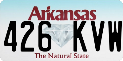 AR license plate 426KVW