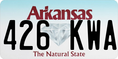 AR license plate 426KWA