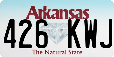 AR license plate 426KWJ