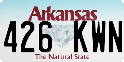 AR license plate 426KWN