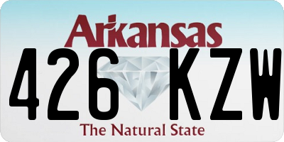 AR license plate 426KZW
