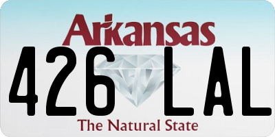 AR license plate 426LAL