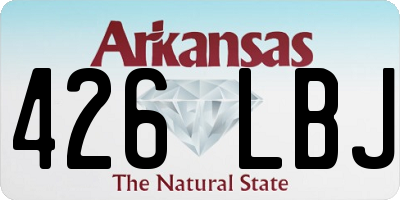 AR license plate 426LBJ