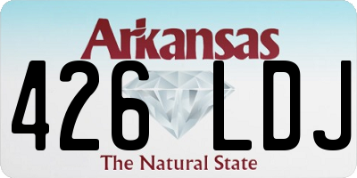 AR license plate 426LDJ