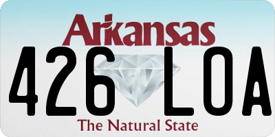 AR license plate 426LOA
