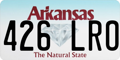 AR license plate 426LRO
