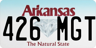 AR license plate 426MGT