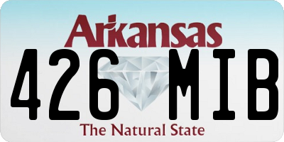 AR license plate 426MIB