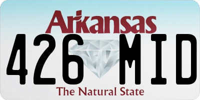 AR license plate 426MID