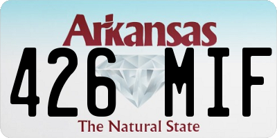 AR license plate 426MIF