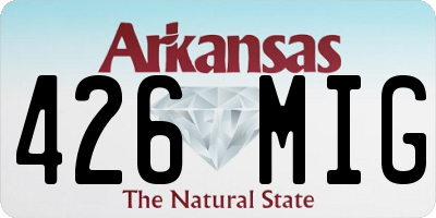 AR license plate 426MIG