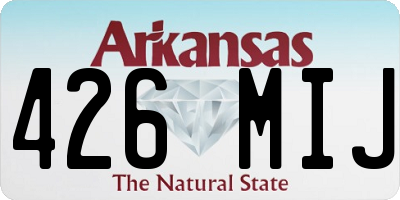 AR license plate 426MIJ