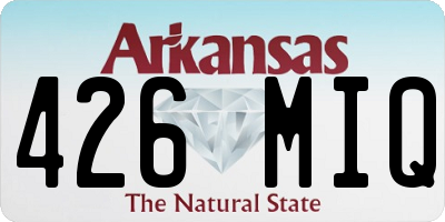 AR license plate 426MIQ