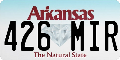 AR license plate 426MIR