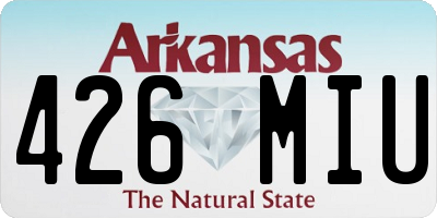AR license plate 426MIU
