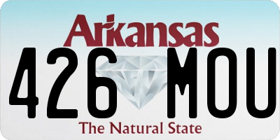 AR license plate 426MOU