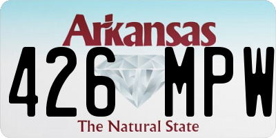 AR license plate 426MPW
