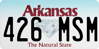 AR license plate 426MSM