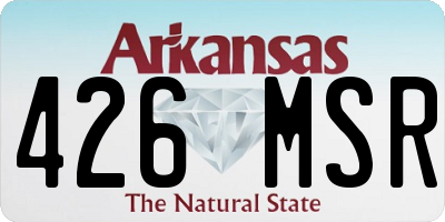AR license plate 426MSR