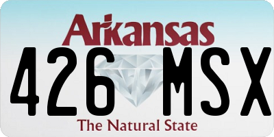 AR license plate 426MSX