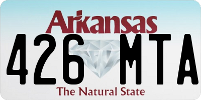 AR license plate 426MTA