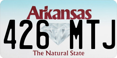 AR license plate 426MTJ